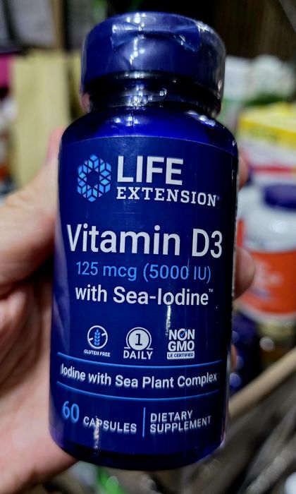 ДОСТАВКИ НЕТ Life Extension витамин D3 5000 + sea йод iodine kelp 1000