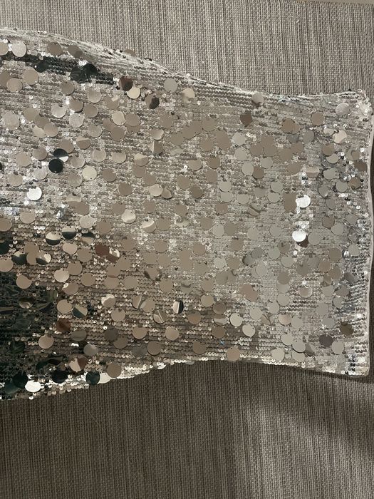 Паетена сива рокля