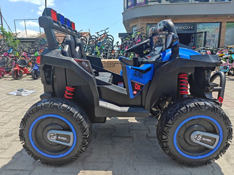 X двуместен акумулаторен джип BEAST 4x4 син