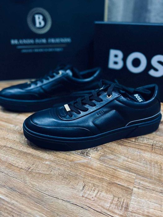 BOSS мужские кожаные кроссовки ИТАЛИЯ РАЗМЕР 45