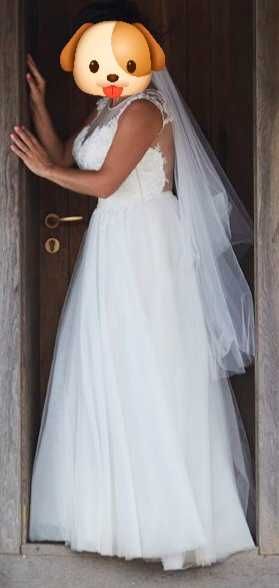 Булчинска рокля с италианска дантела