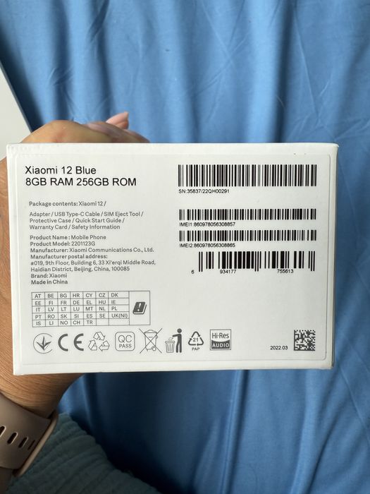 Xiaomi 12 Blue 8GB RAM 256GB ROM