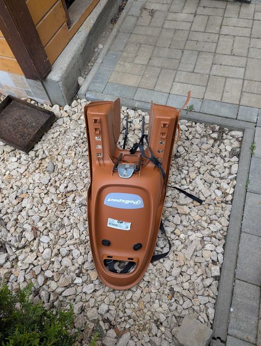 Scaun bebeluș bicicletă Gruvi fixare cadru maro