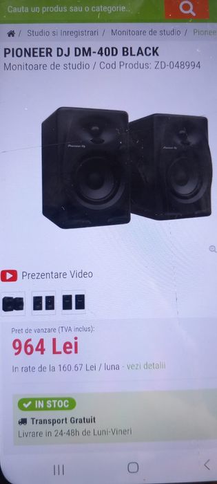 Boxe  studio/ monitoare PIONEER DM40