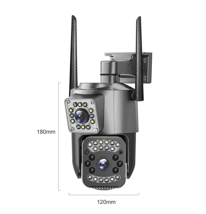 Camera supraveghere 2 in 1, filmeaza doua unghiuri in acelasi timp