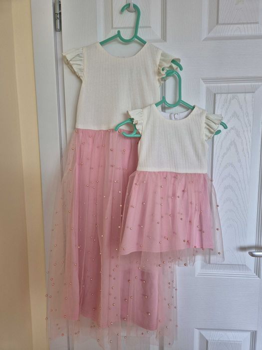 Нови роклички кака и бебе шити по поръчка, около 86/122, вижте мерки