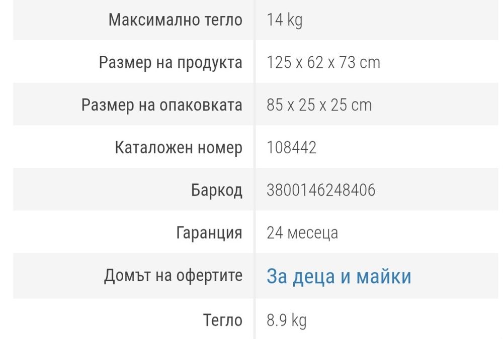 Бебешка кошара за спане и игра Cangaroo Once upon a time, 3 нива, дънк