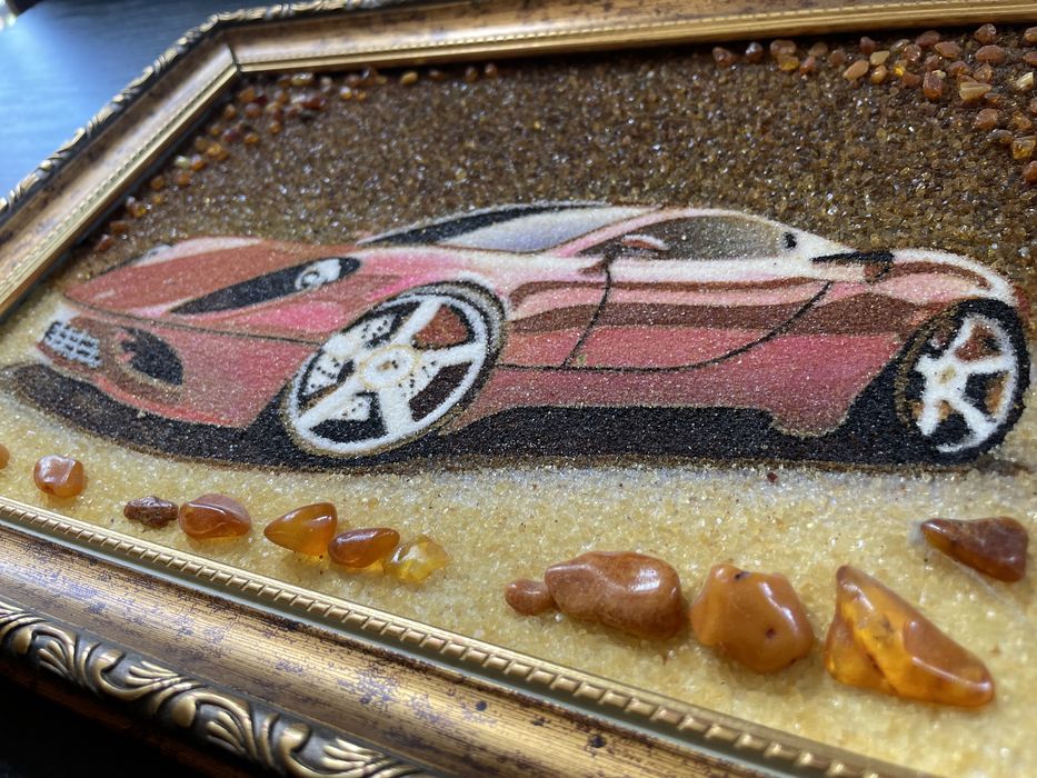 Картина с кристали и камъни - Ферари