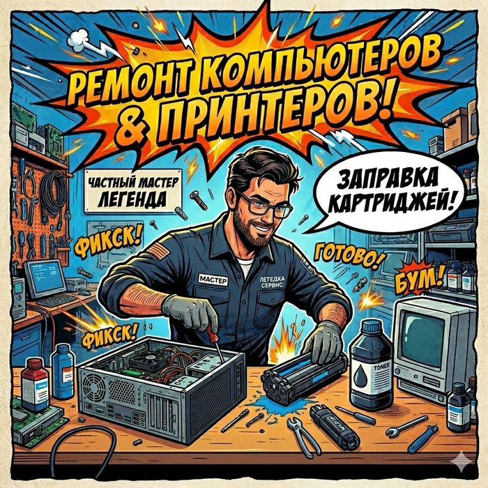 Ремонт компьютеров,ремонт принтеров,заправка картриджей,,Windows