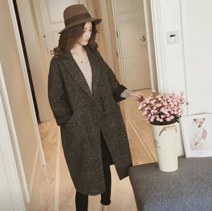 Пальто коричневое