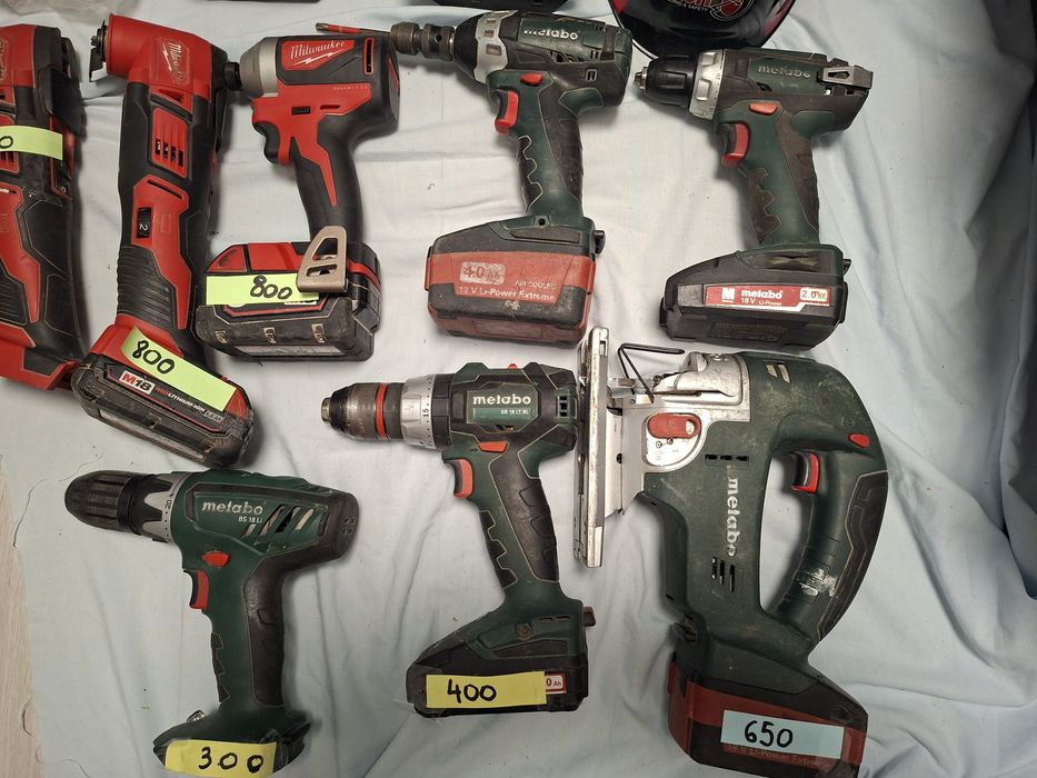 Lot scule profesionale acumulator Bosch / Milwaukee / Metabo + mască s