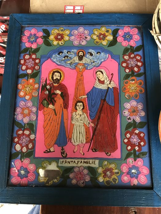 Icoană pictată pe sticlă