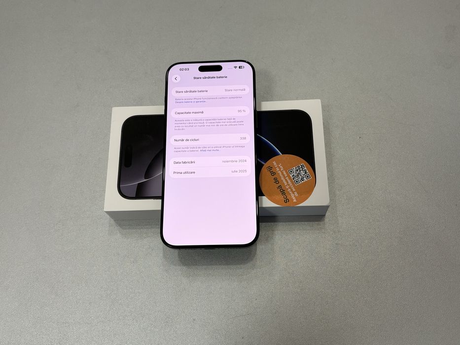 Iphone 16 Pro Max, 256GB, Black Titanium, la cutie