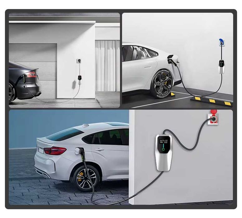УЛТРА ПРОМО! Зарядна станция Type 2 - 3.6/7/11/22kW, до 32A, WiFi, LCD, регулируем ток, 1/3 фаза, нови, ГАРАНЦИЯ