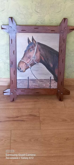 Картина за стена-маслени бои,рамка-дъб