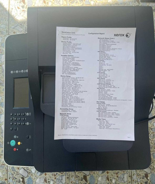 Multifunctionala Xerox WorkCentre 3345 (contor sub 10.000)