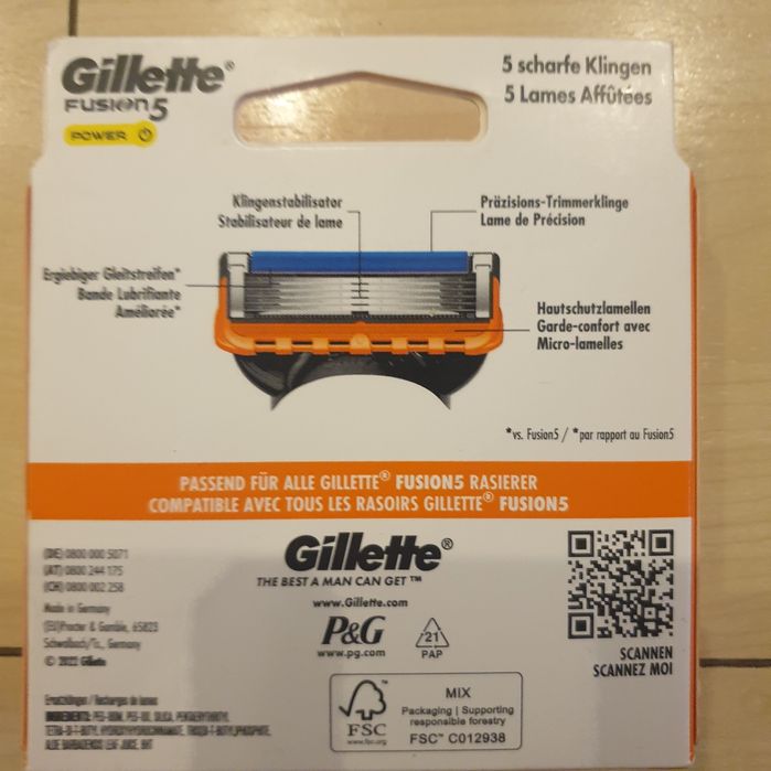 Set 8 rezerve Gillette Fusion power  Berlin