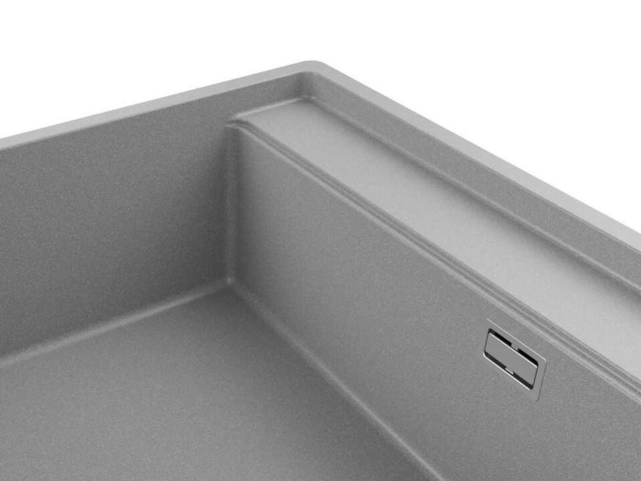 Сива кухненска мивка за вграждане под плот Берген 80 Low 760x530 мм