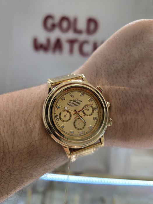 Продам золотые часы (Унисекс модель ролексов в среднем диаметре)