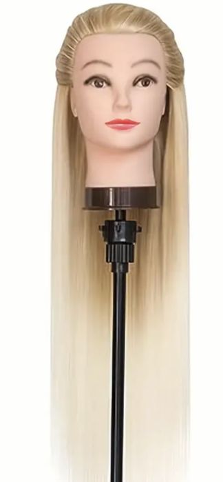 Тренировъчна глава със синтетична коса