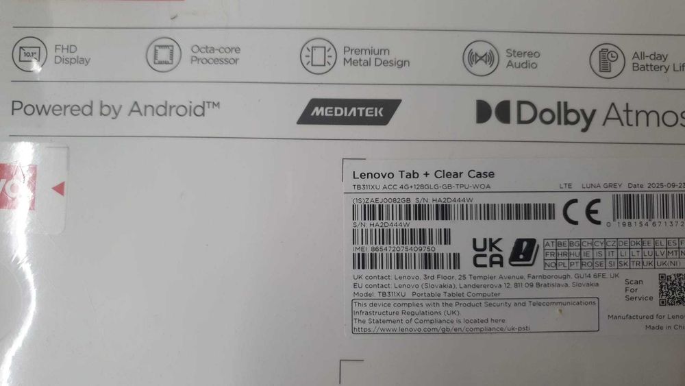 Tableta Lenovo (TB311XU) 4GB RAM, 128GB Stocare
