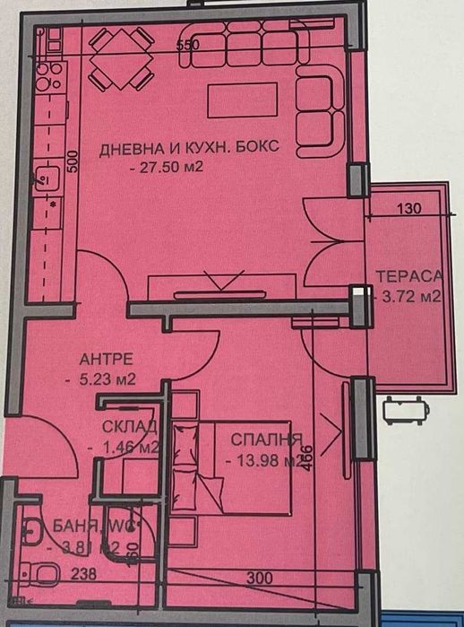 Продава се Двустаен апартамент в Пловдив, Южен - 69 кв.м за 1213 €/кв.м - Снимка #2