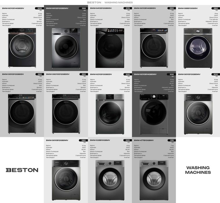 стиральная машина Beston DD Мотор BLDC perecheslenya Naqd yoki Nasiya