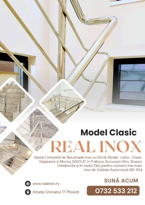 Balustrade din Inox cu montaj în Ploiești - Prahova