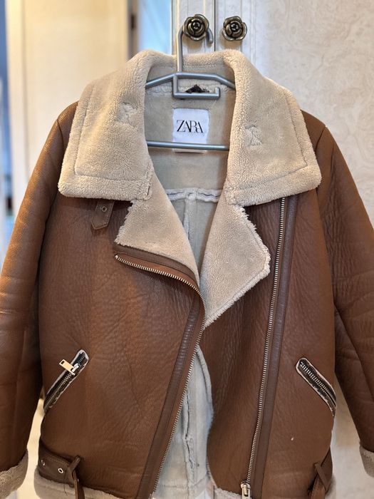 Зимняя утепленная дубленка