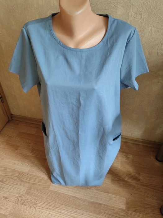 Платье летнее платье беж с белым рисунком