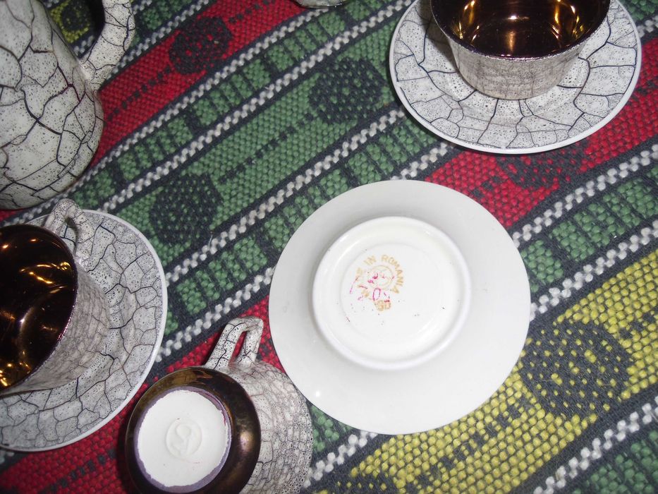 Serviciu cafea portelan vechi,fin