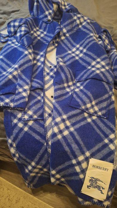 BURBERRY -Palton din lână tip blanket