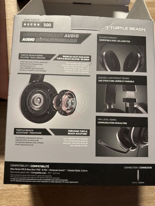 Casti Gaming  fir PS5/PS4 /XBOX ONE /S  Turtle Beach Recon 500  NEGRU