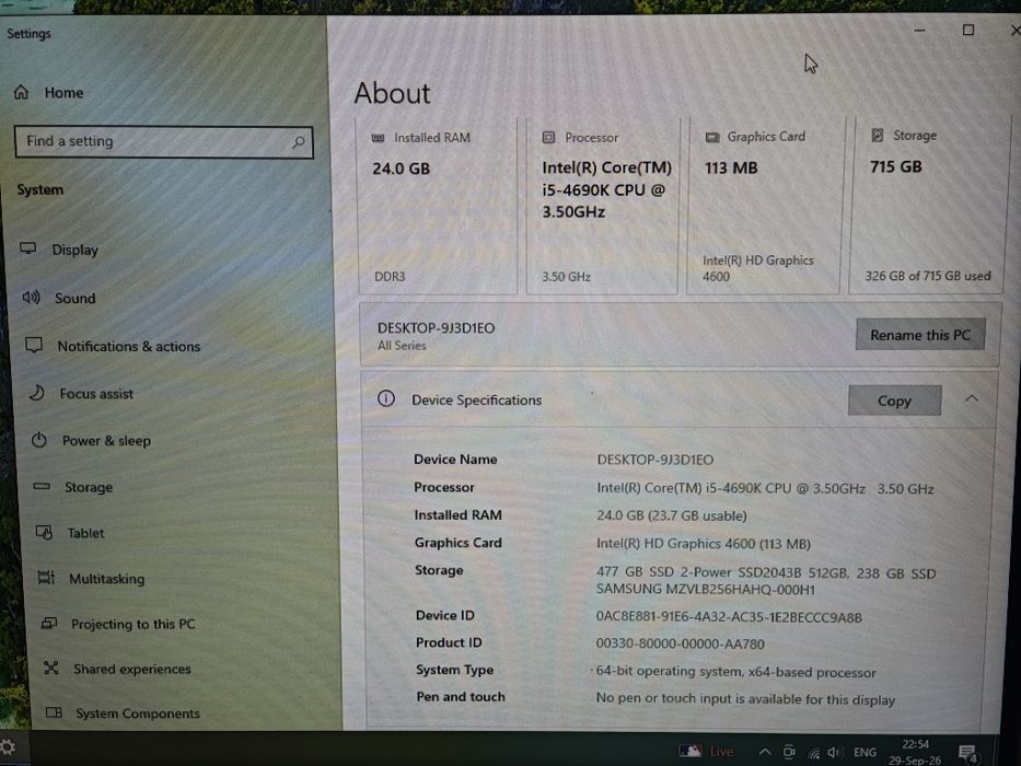 Placa de baza ASUS Z97 DELUXE, 8 GB DDR3 2400, Procedor i5 4690k, stick Windows XP