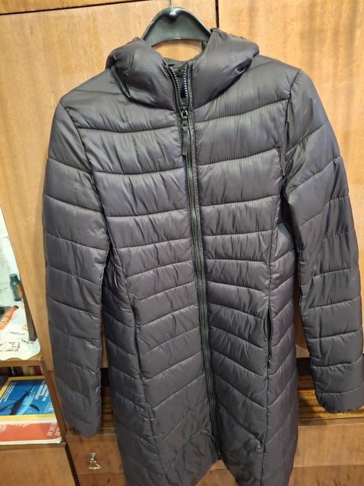 Дамско,черно дълго яке