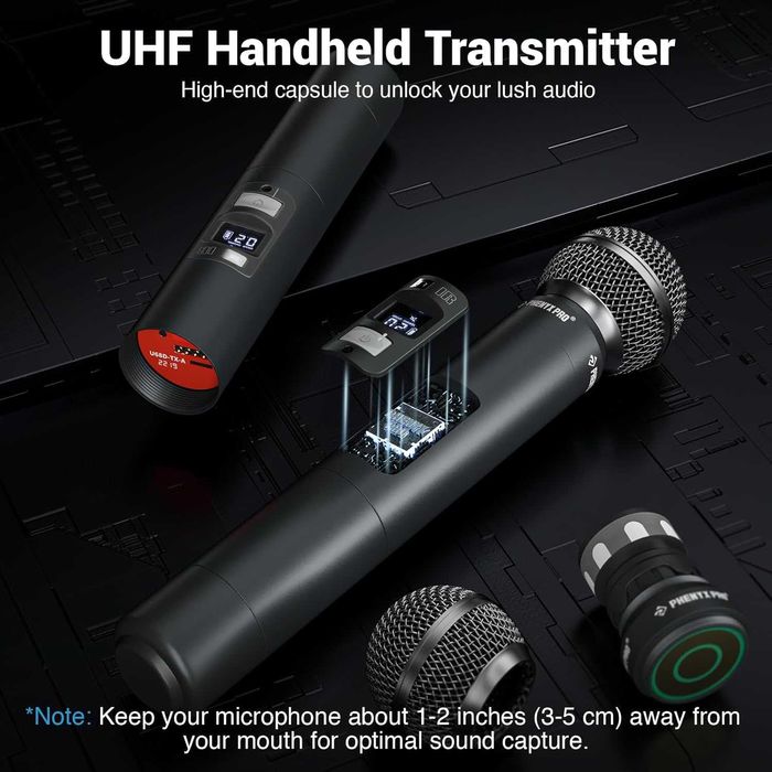 Безжични микрофони Phenyx Pro PTU-71-2H UHF