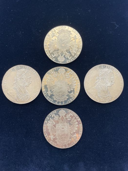 Позлатена 23,65 карата 4 дуката Франц Йосиф