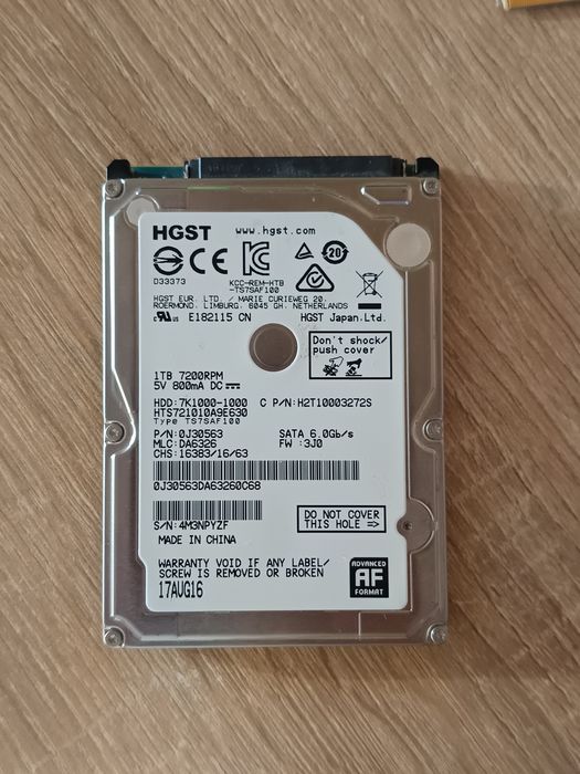 Hard Disk Laptop HGST 1 TB, 7200 RPM , SATA 6.0 GB/s
