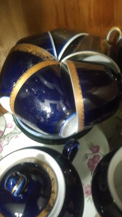 Сервиз фарфор кобальт ссср