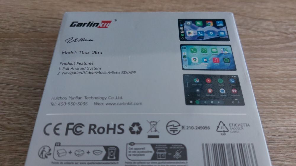 Carlinkit TBox Ultra - Android 15 - 8 RAM / 128 ROM - НОВ