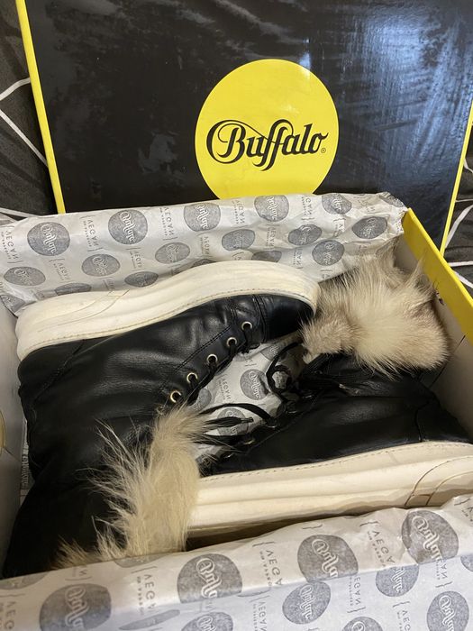 Пухени ботуши от естествена кожа