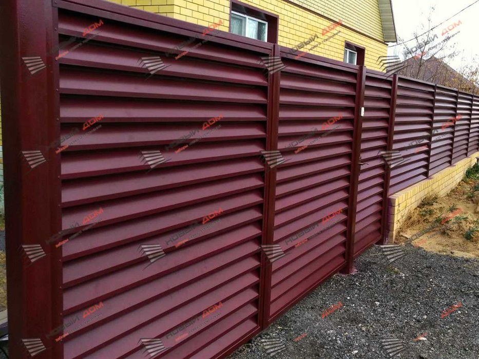 Забор жалюзи из металла