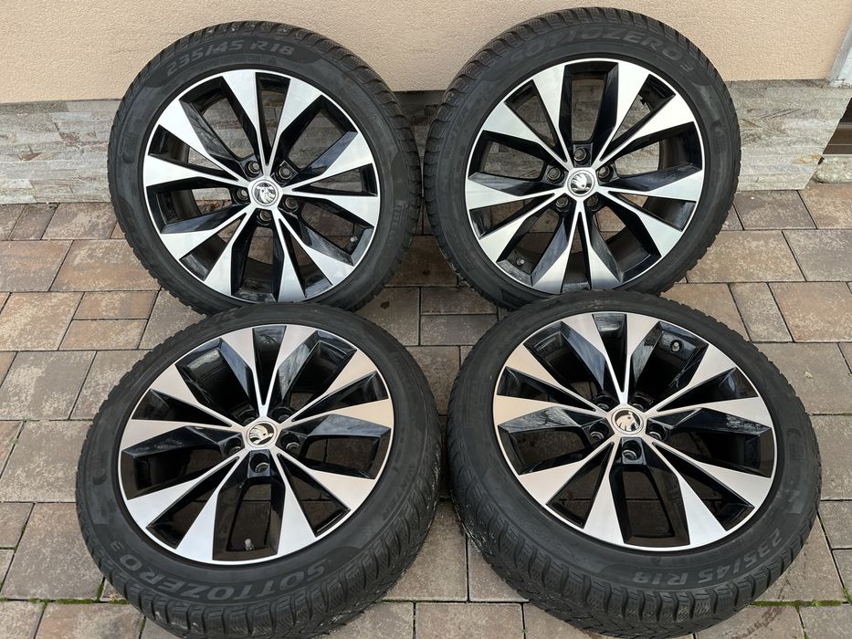 Jante 5x112 originale Skoda Superb Anvelope 235 45 18