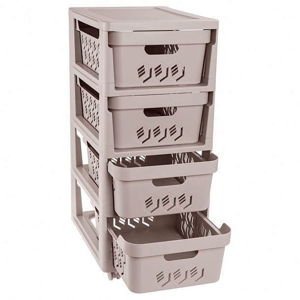 Комод на колесах для детское и другое вещи DELUXE, 4 ЯЩИКА,