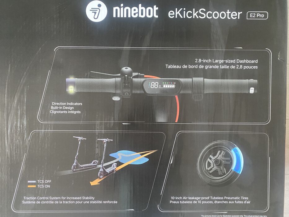 Електрически скутер - тротинетка SEGWAY KICKSCOOTER E2 E PRO ДО 25 КМ/Ч, ПРОБЕГ ДО 40 КМ