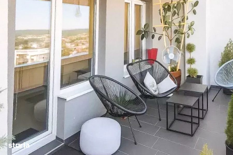 Apartament cu terasa panoramica, 2 camere, modern