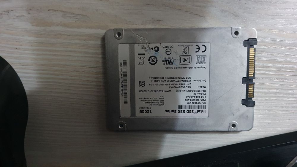 SSD 120Gb intel 200000 sum