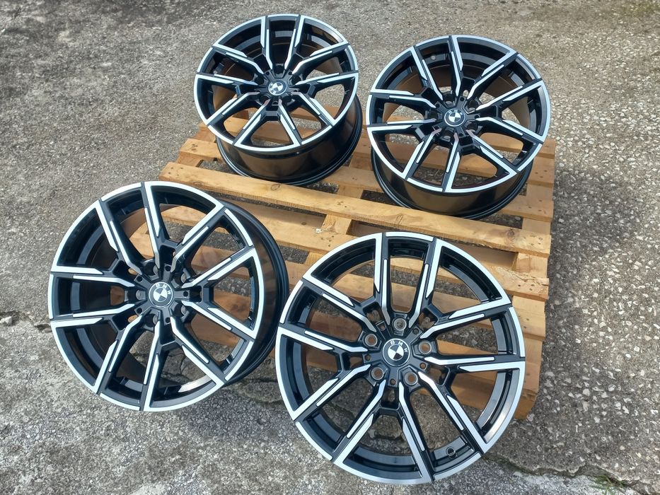 18"Bmw 5x120 8.5j et30 E46 E90 E91 E91 F10 F30 F11 F13 F01 X1 X3 X5 4x4 Xdrive Black polish Чисто Нови