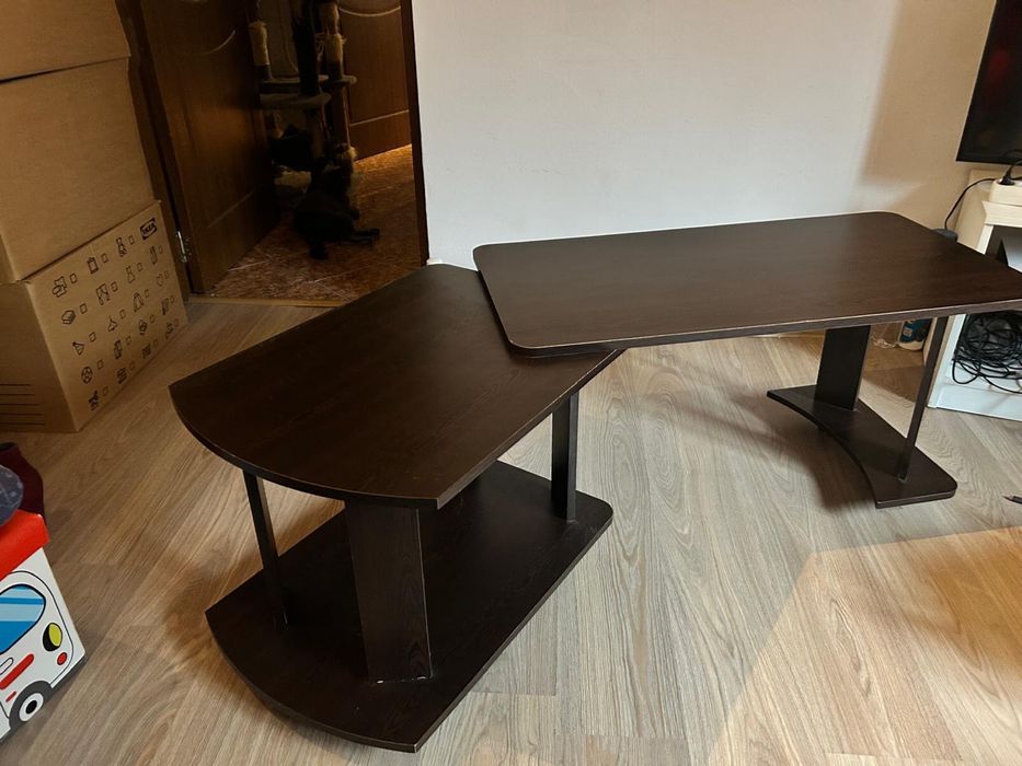 Masura cafea comoda TV alba lemn masiv birou