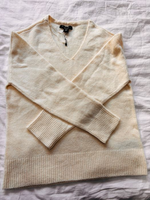 Bluza catifelata alb bej